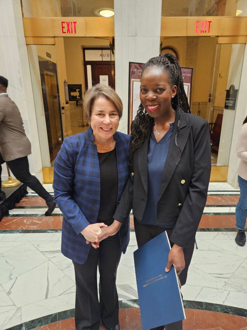 Norah Zoummar wins the Black Excellence Award at the State House